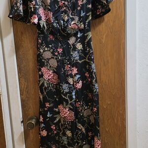 H&M Black Floral Jumpsuit